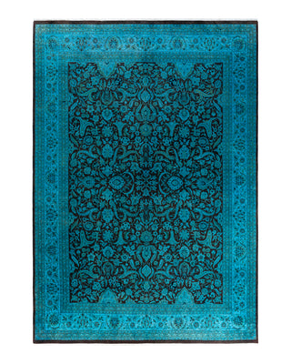 Fine Vibrance, One-of-a-Kind Hand-Knotted Area Rug  - Blue, 8' 2" x 12' 5"