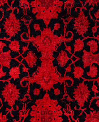 Overdyed Hand-Knotted Wool Modern-Contemporary Pink Area Rug 8' 0" x 10' 0"