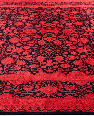 Overdyed Hand-Knotted Wool Modern-Contemporary Pink Area Rug 8' 0" x 10' 0"