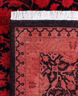 Overdyed Hand-Knotted Wool Modern-Contemporary Pink Area Rug 8' 0" x 10' 0"