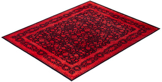 Overdyed Hand-Knotted Wool Modern-Contemporary Pink Area Rug 8' 0" x 10' 0"