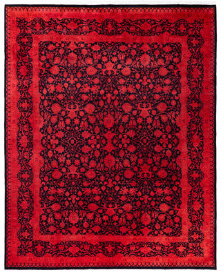 Overdyed Hand-Knotted Wool Modern-Contemporary Pink Area Rug 8' 0" x 10' 0"