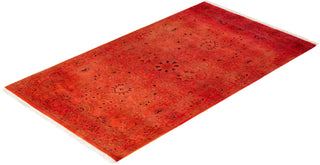 Fine Vibrance, One-of-a-Kind Hand-Knotted Area Rug - Pink, 3' 2" x 5' 5" - Solo Rugs