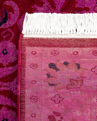 Contemporary Hand Knotted Overdyed Pink Area Rug 3' 1" x 5' 1"