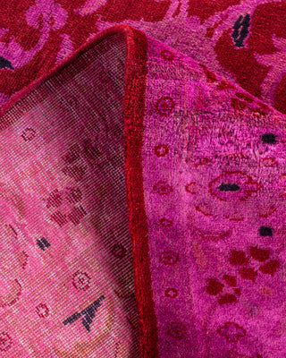 Contemporary Hand Knotted Overdyed Pink Area Rug 3' 1" x 5' 1"