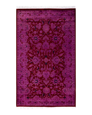 Contemporary Fine Vibrance Red Wool Area Rug 3' 1" x 5' 1"