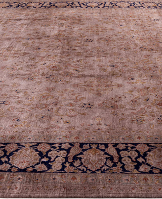 Overdyed Hand-Knotted Wool Modern-Contemporary Brown Area Rug 8' 1" x 10' 2"