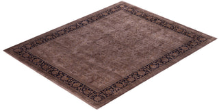 Overdyed Hand-Knotted Wool Modern-Contemporary Brown Area Rug 8' 1" x 10' 2"