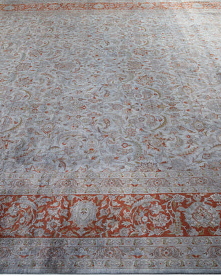 Contemporary Hand Knotted  Gray Area Rug 10' 1" x 14' 5"