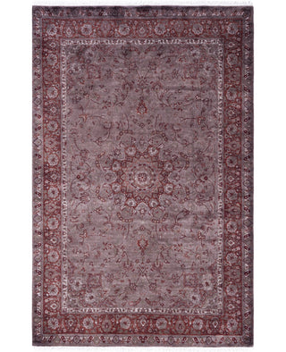 Overdyed Hand-Knotted Wool Modern-Contemporary Brown Area Rug 4' 2" x 6' 5"