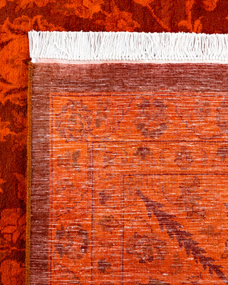 Contemporary Hand-Knotted Overdyed Orange Area Rug 8' 2" x 10' 5"