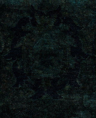 Contemporary Overdyed Wool Hand Knotted Green Area Rug 3' 1" x 5' 5"