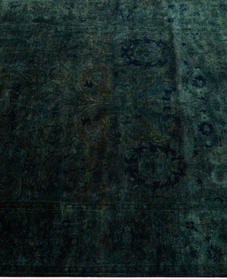 Contemporary Overdyed Wool Hand Knotted Green Area Rug 3' 1" x 5' 5"