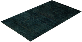 Contemporary Overdyed Wool Hand Knotted Green Area Rug 3' 1" x 5' 5"