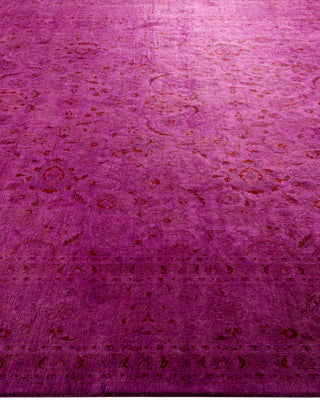 Contemporary Fine Vibrance Pink Wool Area Rug - 8' 2" x 8' 5"