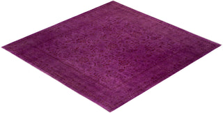 Contemporary Fine Vibrance Pink Wool Area Rug - 8' 2" x 8' 5"