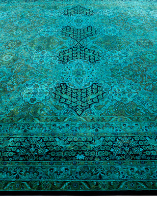 Overdyed Hand-Knotted Blue Area Rug 9' 3" x 16' 0"
