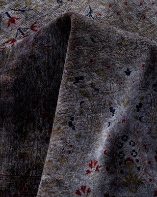 Contemporary Fine Vibrance Gray Wool Area Rug - 8' 3" x 10' 5"