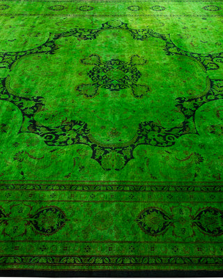 Contemporary Hand Knotted  Green Area Rug 8' 1" x 10' 7"
