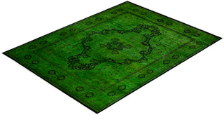 Contemporary Hand Knotted  Green Area Rug 8' 1" x 10' 7"
