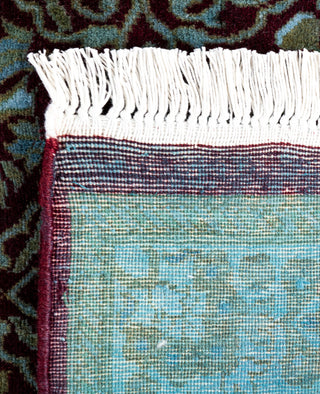 Contemporary Overdyed Wool Hand Knotted Red Runner 2' 8" x 4' 5"