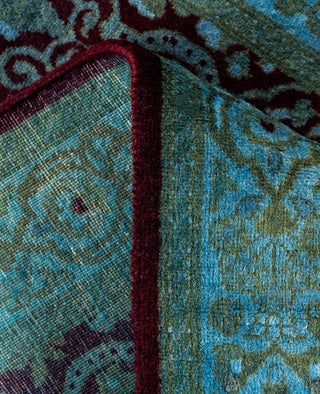 Contemporary Overdyed Wool Hand Knotted Red Runner 2' 8" x 4' 5"