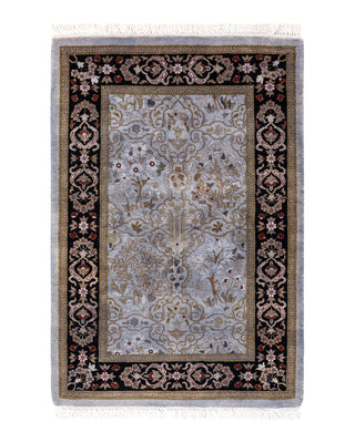 Modern Fine Vibrance Gray Area Rug 2' 3" x 3' 2"