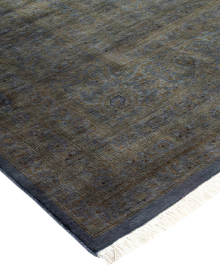 Contemporary Fine Vibrance Gray Wool Area Rug - 7' 10" x 10' 4"