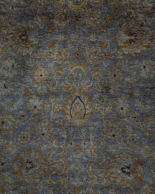 Contemporary Fine Vibrance Gray Wool Area Rug - 7' 10" x 10' 4"