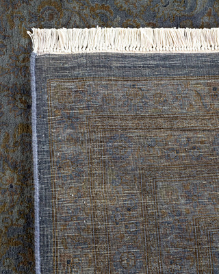 Contemporary Fine Vibrance Gray Wool Area Rug - 7' 10" x 10' 4"