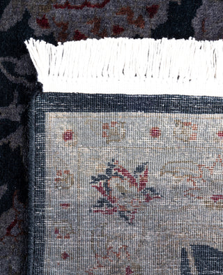 Contemporary Overdyed Wool Hand Knotted Black Runner 2' 7" x 16' 3"