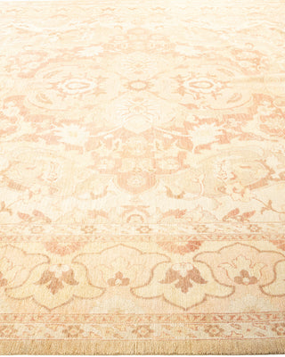 Traditional Hand Knotted Yellow Area Rug 9' 0" x 12' 5"