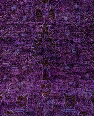 Contemporary Overdyed Wool Hand Knotted Purple Area Rug 7' 10" x 10' 4"