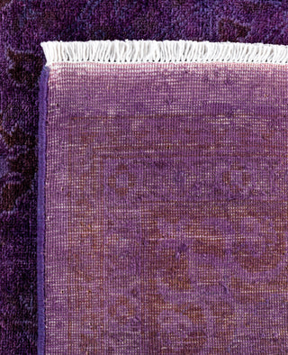 Contemporary Overdyed Wool Hand Knotted Purple Area Rug 7' 10" x 10' 4"