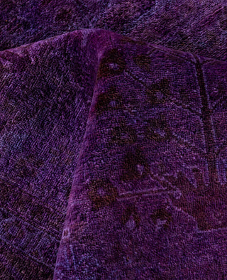 Contemporary Overdyed Wool Hand Knotted Purple Area Rug 7' 10" x 10' 4"
