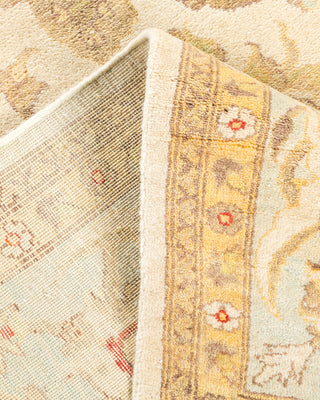 Traditional Hand Knotted Ivory Area Rug 6' 0" x 8' 9"