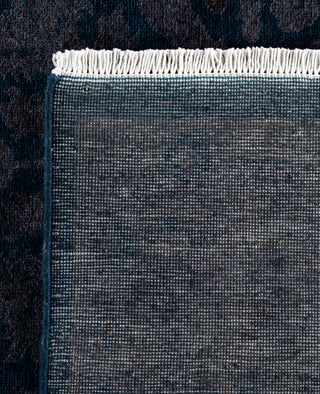 Contemporary Overdyed Wool Hand Knotted Navy Area Rug 6' 1" x 8' 9"