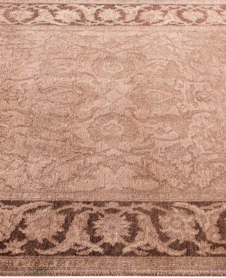 Contemporary Overdyed Wool Hand Knotted Beige Area Rug 4' 0" x 6' 1"