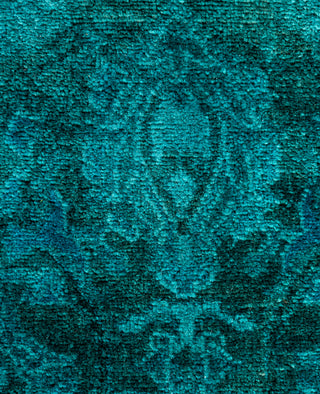 Contemporary Overdyed Wool Hand Knotted Green Area Rug 3' 1" x 5' 2"