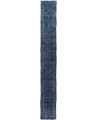 Overdyed One-of-a-Kind Wool Gray Runner 2' 7" x 20' 3"
