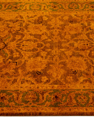 Overdyed Hand-Knotted Brown Runner 2' 7" x 15' 10"