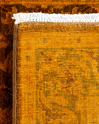 Overdyed Hand-Knotted Brown Runner 2' 7" x 15' 10"