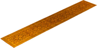 Overdyed Hand-Knotted Brown Runner 2' 7" x 15' 10"