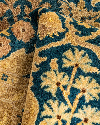 Traditional Hand-Knotted Blue Runner 2' 7" x 10' 4"