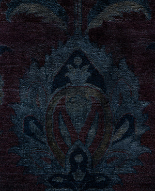Contemporary Overdyed Wool Hand Knotted Black Area Rug 7' 10" x 10' 4"