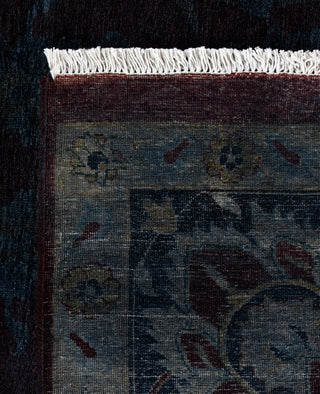 Contemporary Overdyed Wool Hand Knotted Black Area Rug 7' 10" x 10' 4"