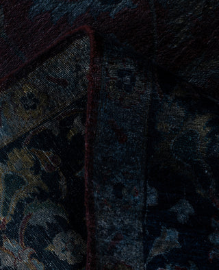 Contemporary Overdyed Wool Hand Knotted Black Area Rug 7' 10" x 10' 4"