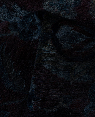 Contemporary Overdyed Wool Hand Knotted Black Area Rug 7' 10" x 10' 4"
