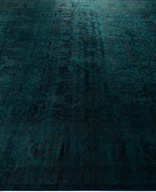 Contemporary Overdyed Wool Hand Knotted Black Area Rug 8' 3" x 10' 4"