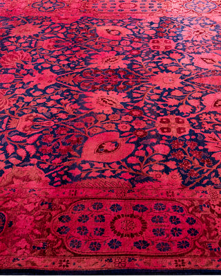 Contemporary Hand-Knotted Overdyed Pink Area Rug 6' 4" x 8' 10"